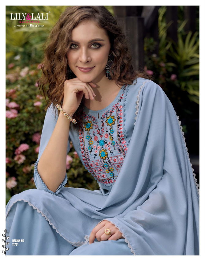 Mahek By Lily And Lali 11701-11706 Readymade Salwar Suits Catalog